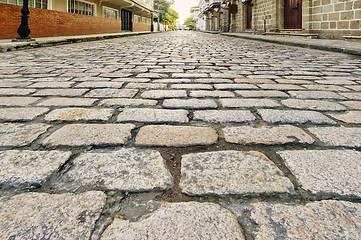 Image showing Antique Cobblestone Road