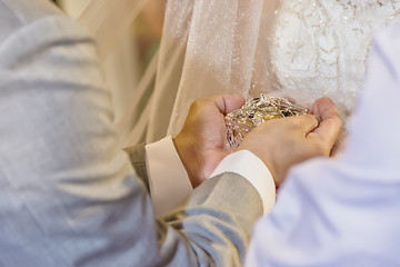 Image showing Wedding Arras, Groom, Bride