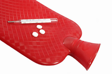 Image showing Red hot water bottle