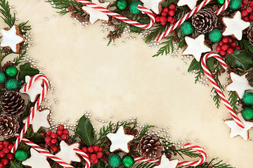 Image showing Candy Canes and Gingerbread