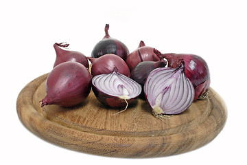 Image showing Red salad onions