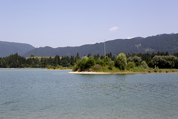 Image showing Lake Forggensee in the Bavarian Alps 