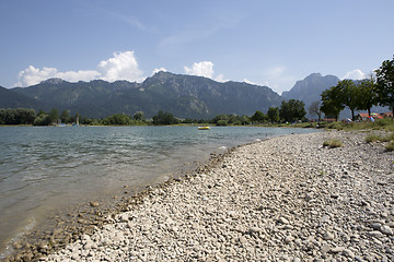 Image showing Lake Forggensee in the Bavarian Alps 