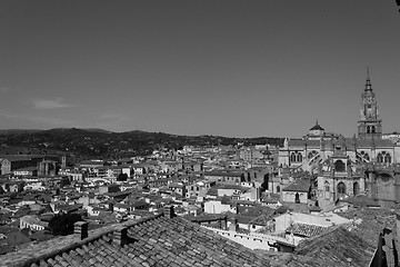 Image showing Toledo from the top in Black and white