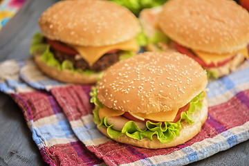 Image showing home made burgers