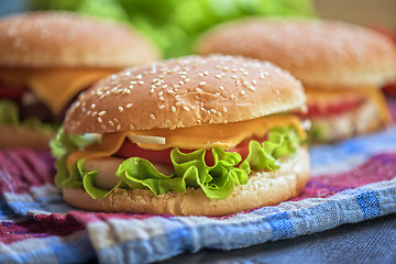 Image showing home made burgers