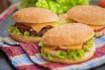 Image showing home made burgers