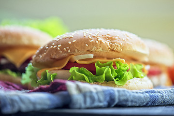 Image showing home made burgers