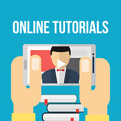 Image showing Mobile education concept. Vector illustration