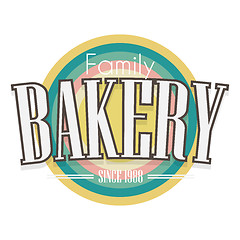 Image showing Bakery Label. Vector design.