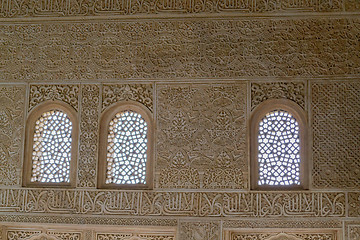 Image showing Windows between carving