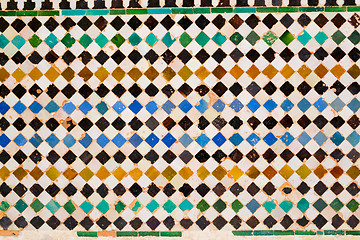 Image showing Colorful tiles in Alhambra