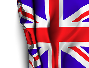 Image showing Waving flag of Uk - United Kingdom