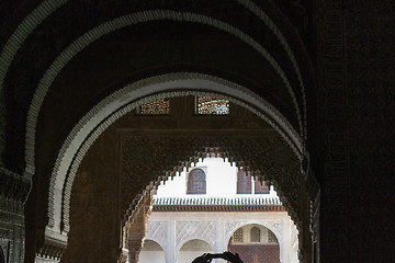 Image showing Walking to the courtyard