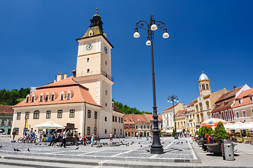 Image showing The old town hall and the council square, Brasov