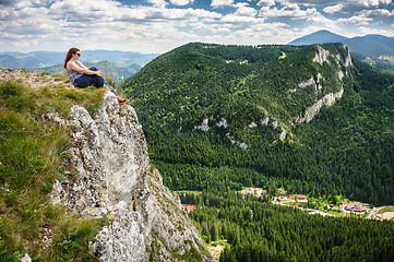 Image showing Summer hiking in the mountains