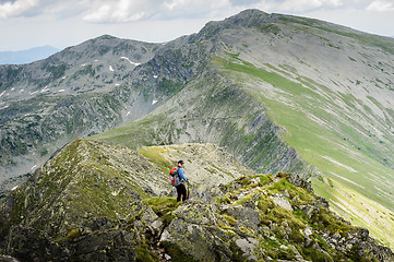 Image showing Summer hiking in the mountains.