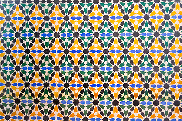 Image showing Multi color tiles in Alhambra