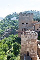 Image showing Alhambra on top of the hill