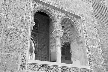 Image showing Black and white detailed window