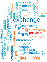 Image showing Exchange multilanguage wordcloud background concept