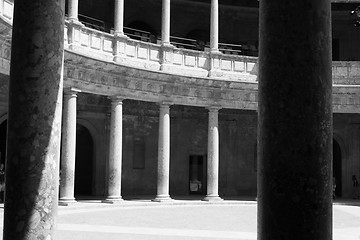 Image showing Columns inside Charles V palace