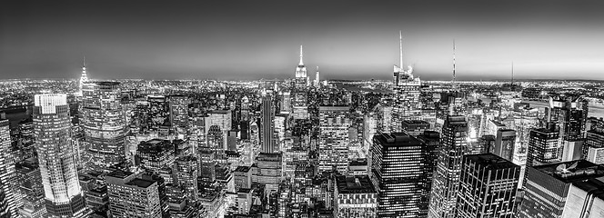 Image showing New York City Manhattan downtown skyline.