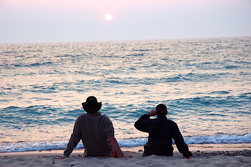 Image showing Sunset on the Lake