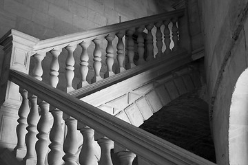 Image showing Staircase in black and white