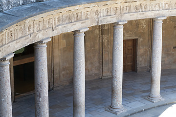 Image showing Charles V palace from the inside