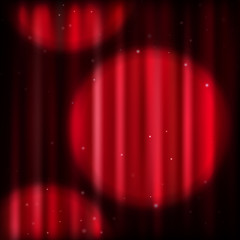 Image showing Red curtain and spot light. EPS 10