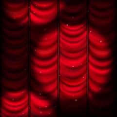 Image showing Red curtain with spot light. EPS 10