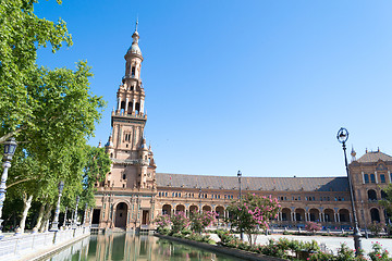 Image showing West side of Spain Square in Seville