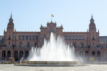 Image showing Spain square fountain