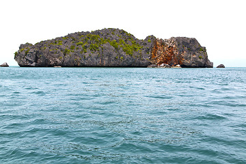 Image showing   blue  stone in phangan  bay abstract of a  water    sea