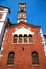 Image showing column old architecture in europe milan 