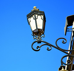 Image showing  street lamp in morocco africa old lantern   the outdoors and sk