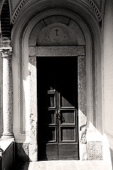 Image showing old   door    in italy old ancian wood and traditional  texture 