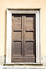 Image showing old   door    in  wood and traditional  texture nail