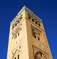 Image showing in maroc africa minaret and the blue    sky