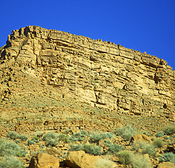 Image showing in   africa morocco the atlas valley dry mountain ground isolate