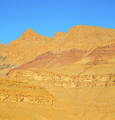 Image showing in   africa morocco the atlas dry mountain ground isolated hill