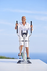 Image showing healthy senior man working out