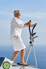 Image showing healthy senior man working out