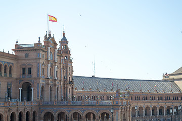 Image showing Spanish flag at Spain square