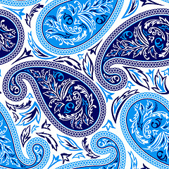 Image showing Oriental paisley seamless pattern