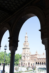 Image showing Tower under an arch