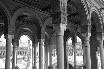 Image showing Black and white arches at Spain square