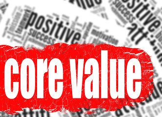 Image showing Word cloud core value