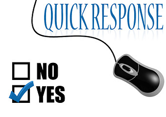 Image showing Quick response check mark